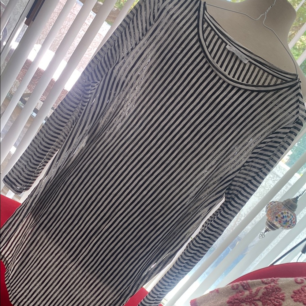 Zara Monochrome Striped Knit Top